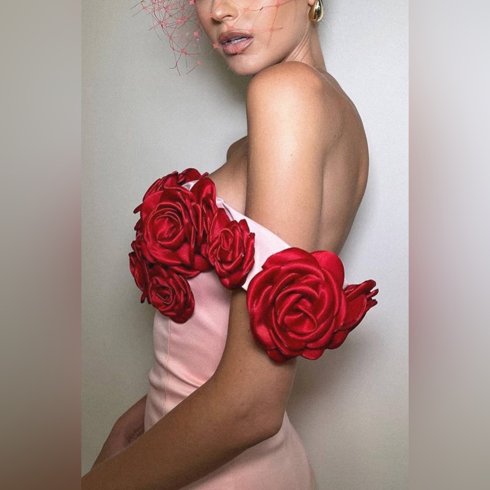 Atoir The Rosalie Mini Dress in Pink & Red - Picture 7 of 8